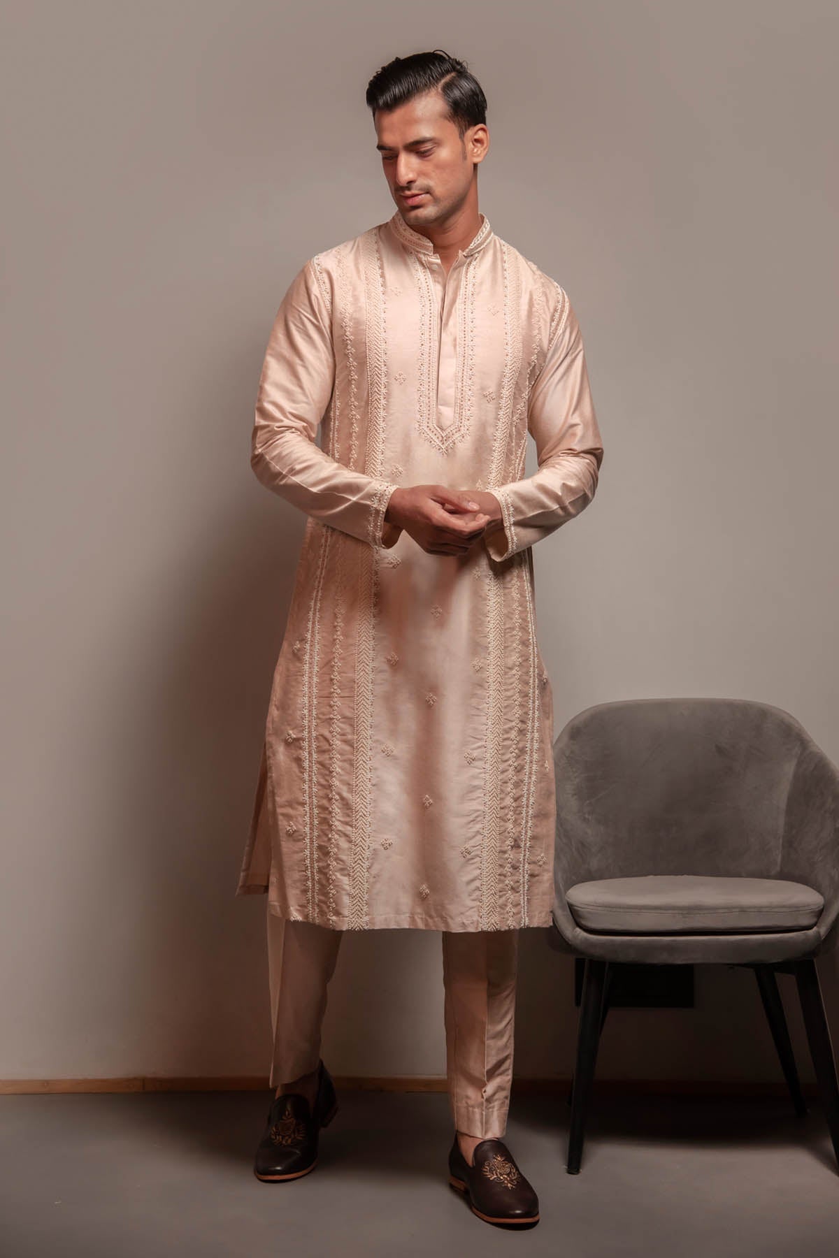 Buy Rosewater Embroidered Kurta Set Online
